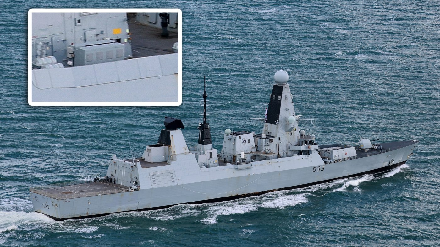 Royal Navy’s HMS Dauntless Spotted Carrying Possible New Counter-Drone System