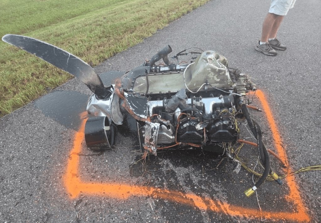 Cessna 210 Engine Separates After Takeoff