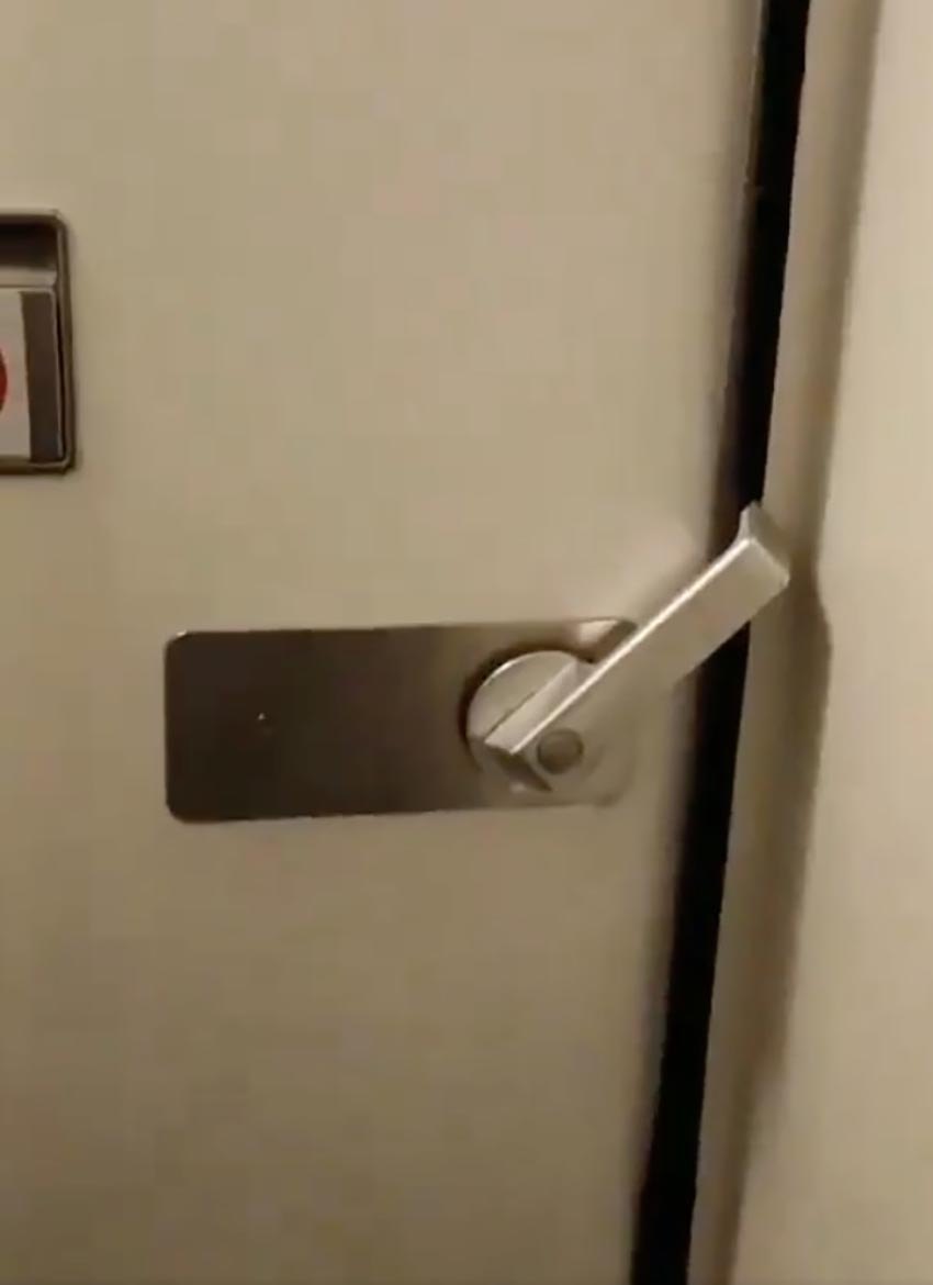 An elderly woman was stuck in the lavatory of a Boeing 737 MAX 8 during a United flight to Newark