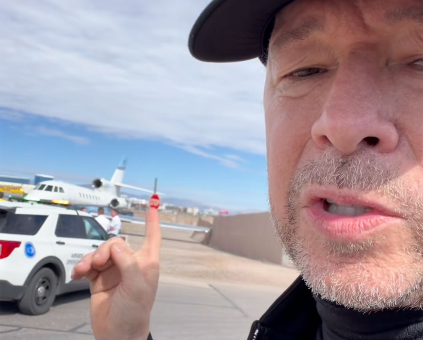 Falcon 50 Carrying Donnie Wahlberg Safely Aborts Vegas Takeoff, Ends Up At Perimeter Fence