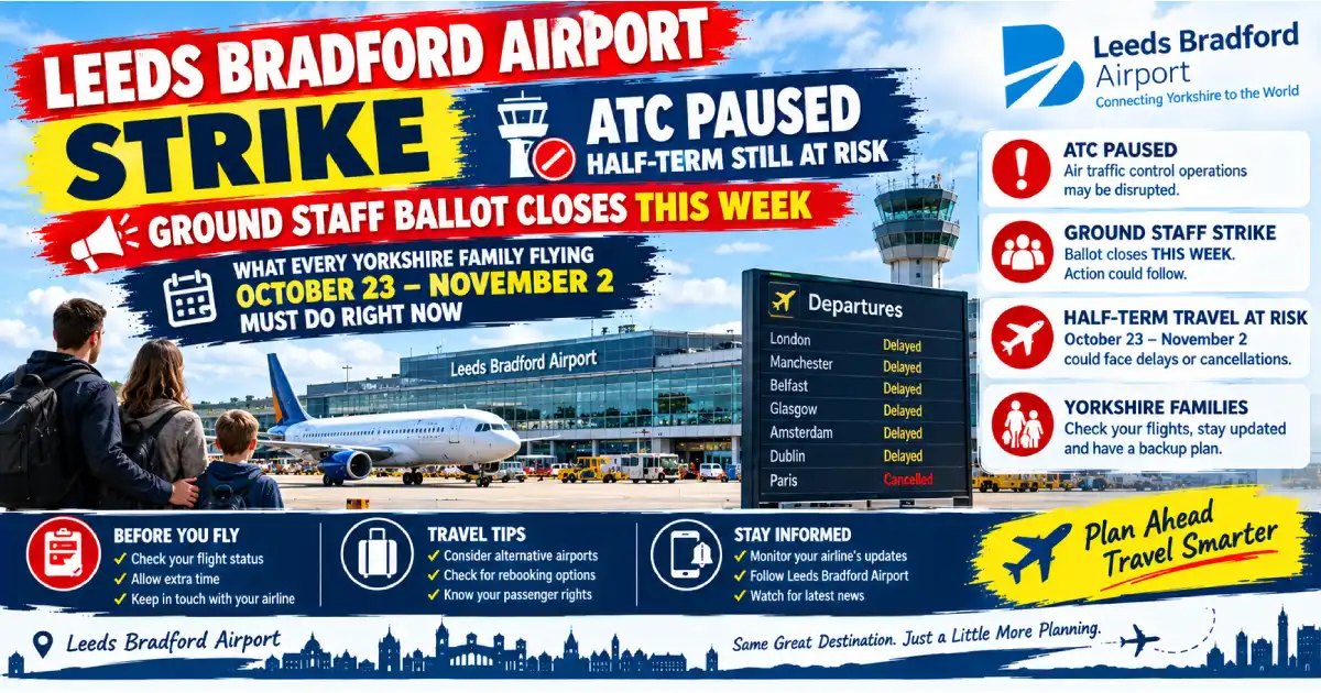 Leeds Bradford Airport Strike: October Half-Term Risk 2026