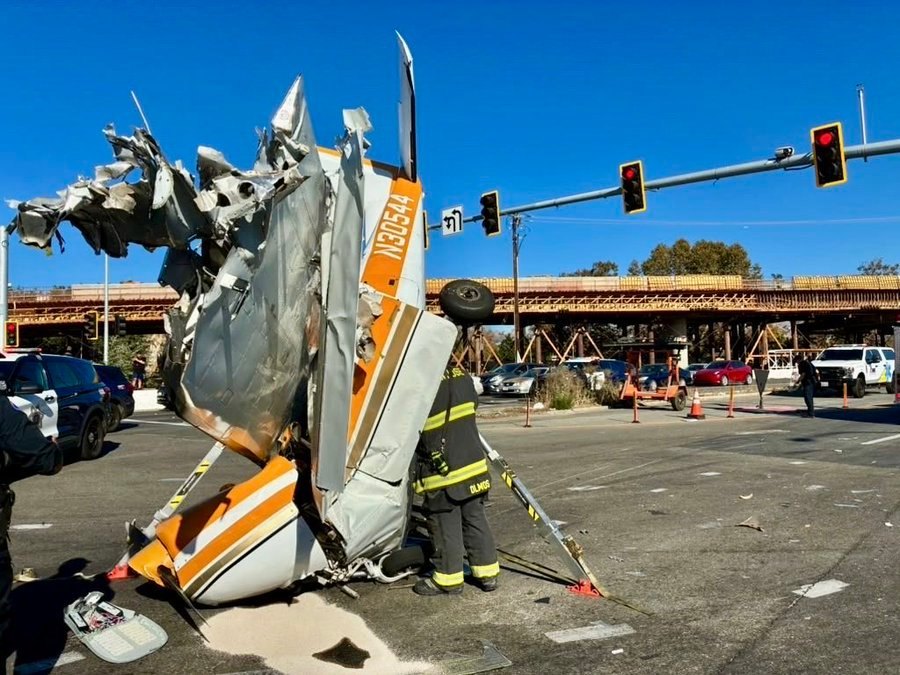 Three Survive Plane Crash at Busy California Intersection
