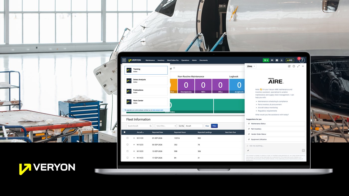Veryon unveils new platform for business aviation