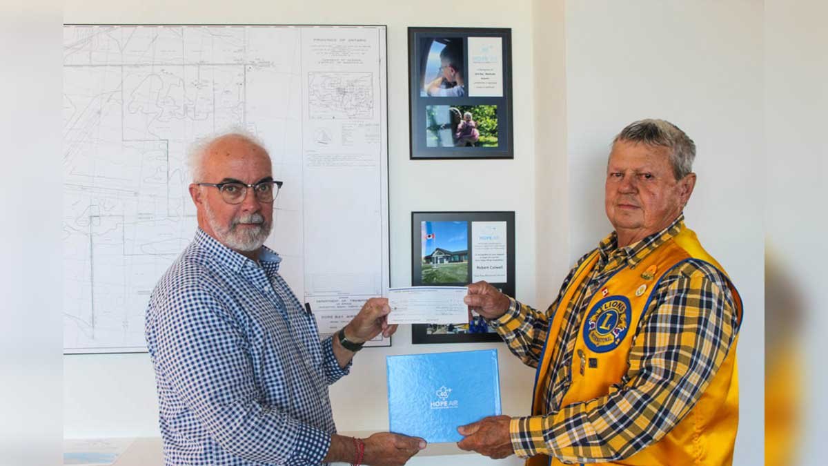 Gore Bay Airport manager recognized at 40th anniversary of Hope Air