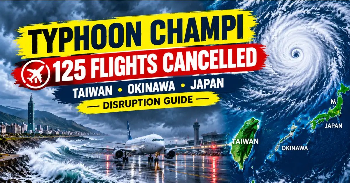 Typhoon Champi: 125 Flights Cancelled in Taiwan, Travel Alert