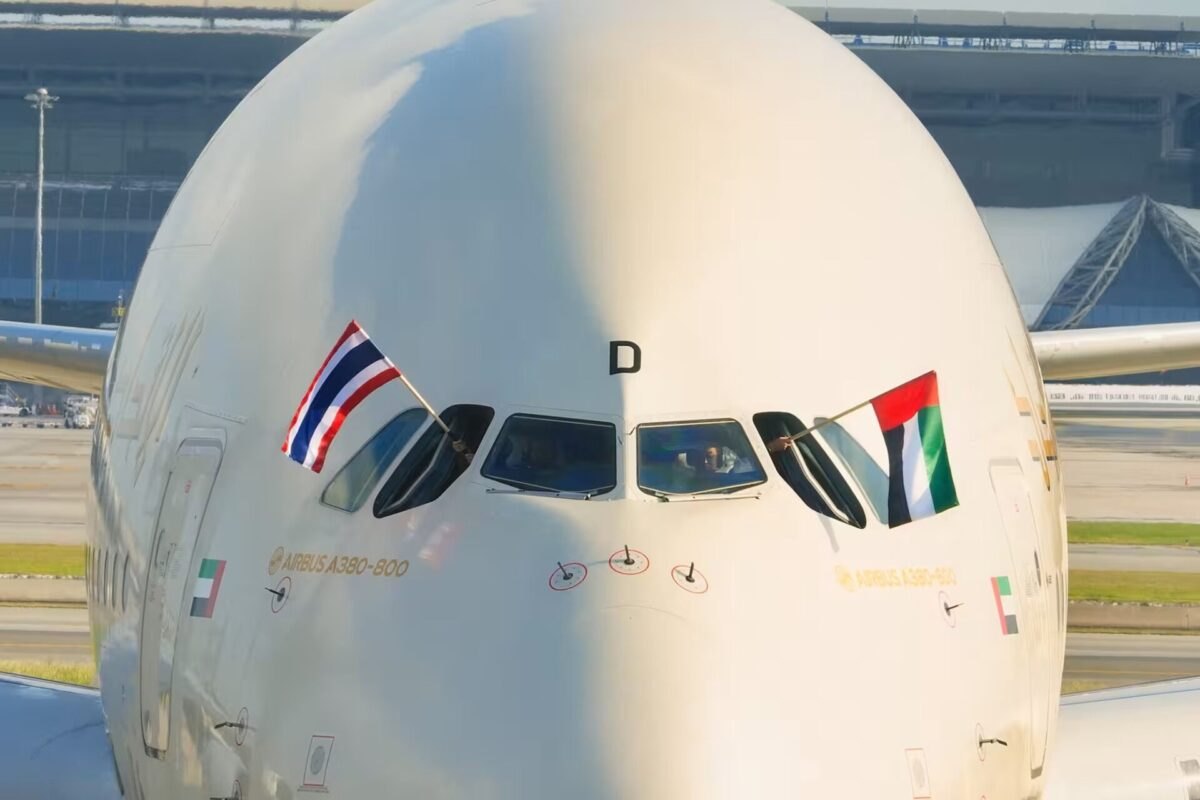 Etihad Airbus A380 lands in Bangkok marking first ever Thailand arrival