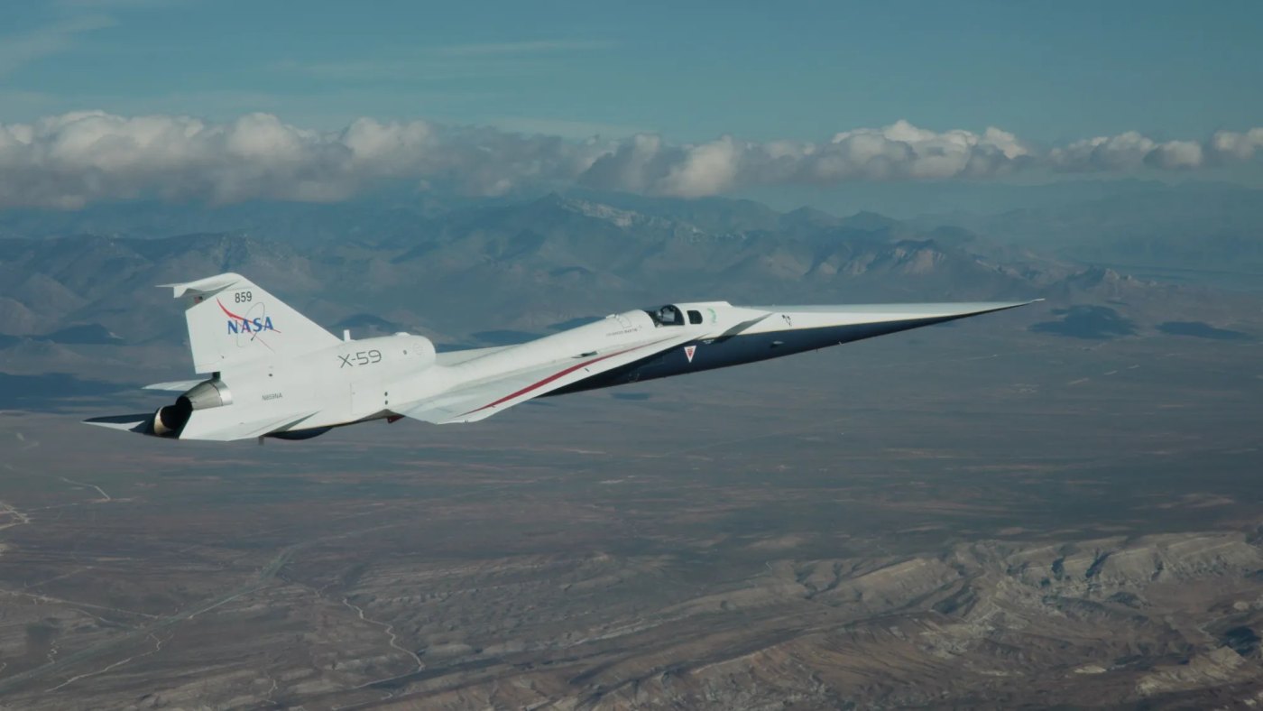 NASA X-59 Begins Cross-Country Flight to Florida